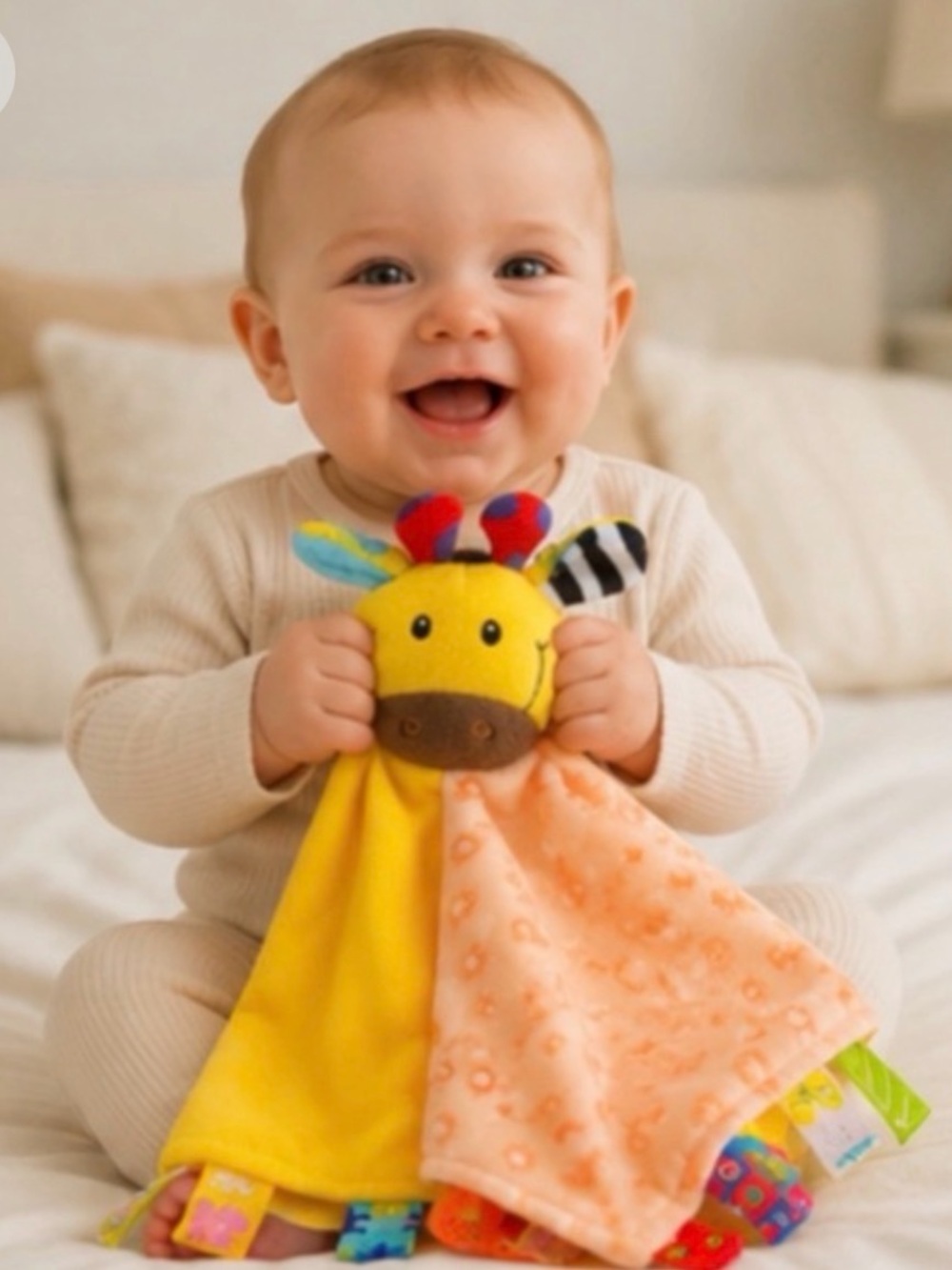 Animal Head Security Blanket -Giraffe